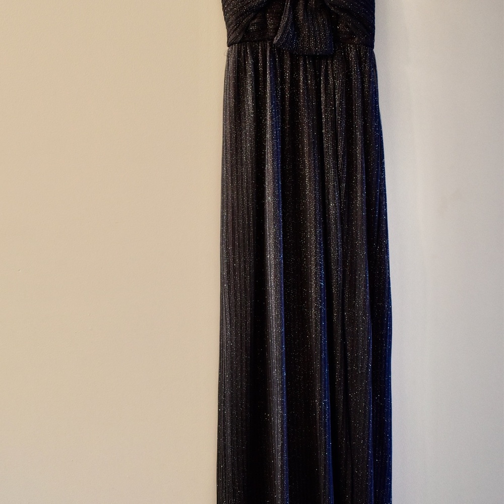 Grey and glitter full length formal dress